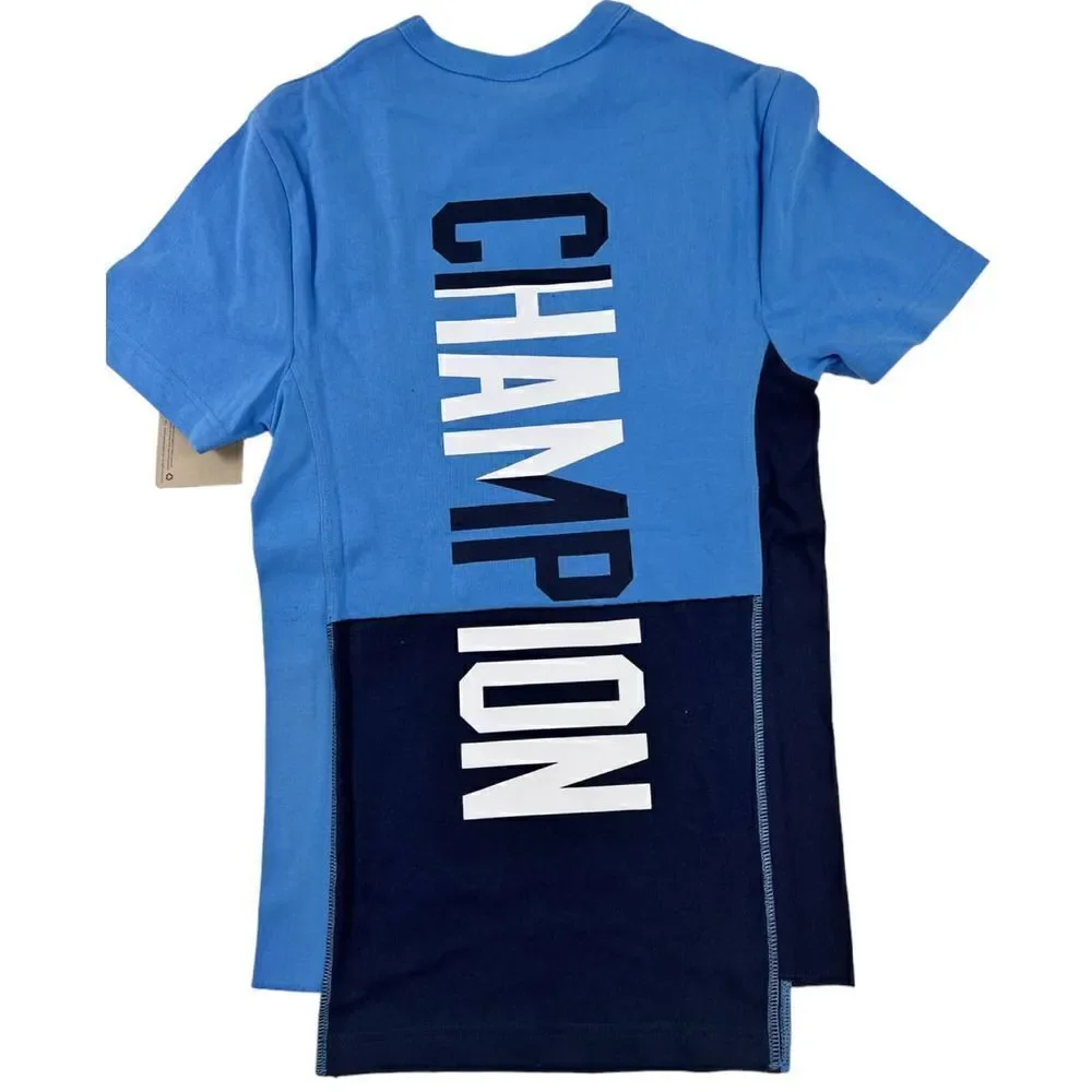 New Champion Life Men Blue T-Shirt Crew Neck Short Sleeve Shift Tee US XS - Picture 2 of 7